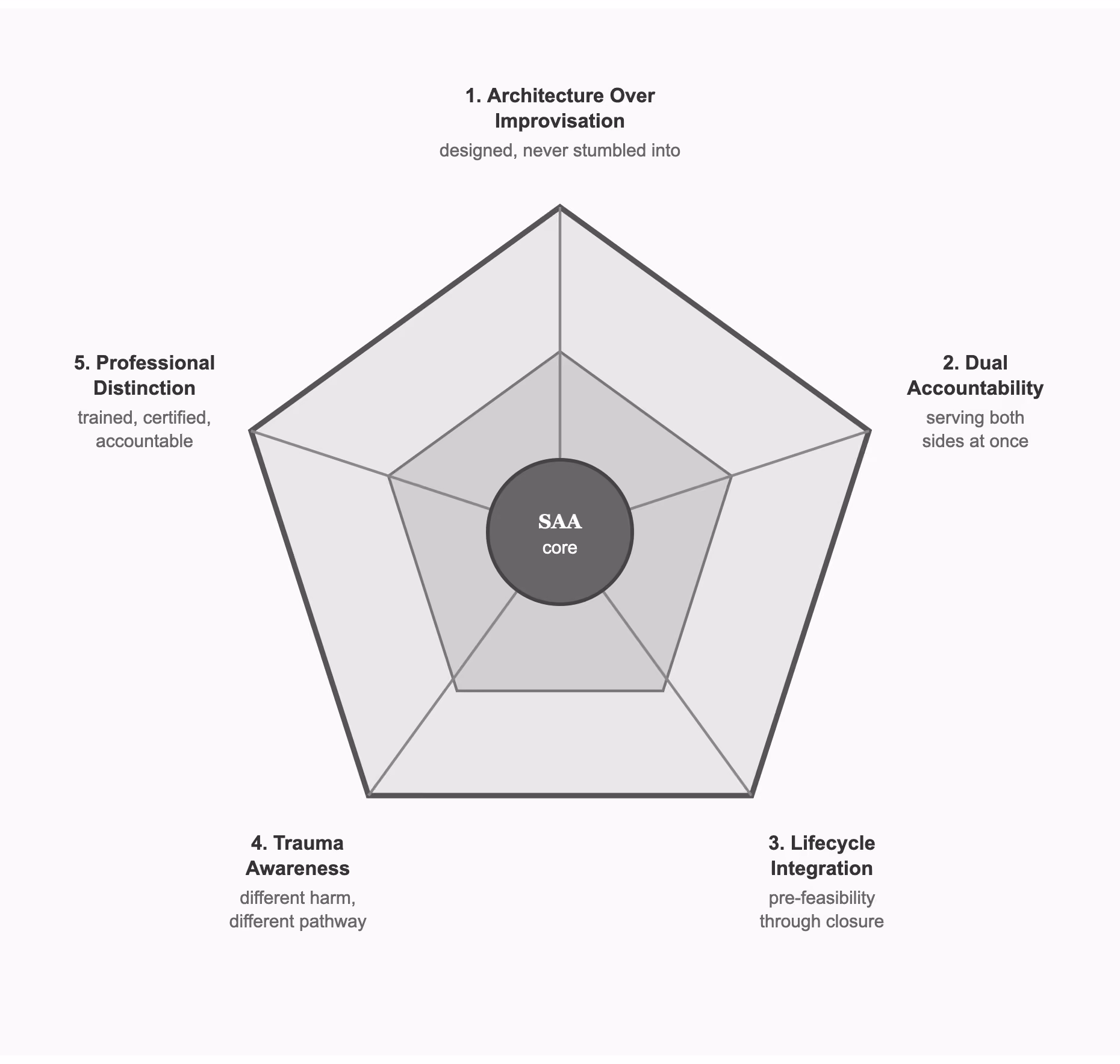 Figure 3. The Five Principles of the Social Accord Architecture. Dual Accountability is Principle 2.
